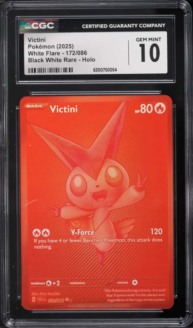 2025 Pokemon Scarlet & Violet White Flare BWR Victini #172 CGC 10 GEM MINT