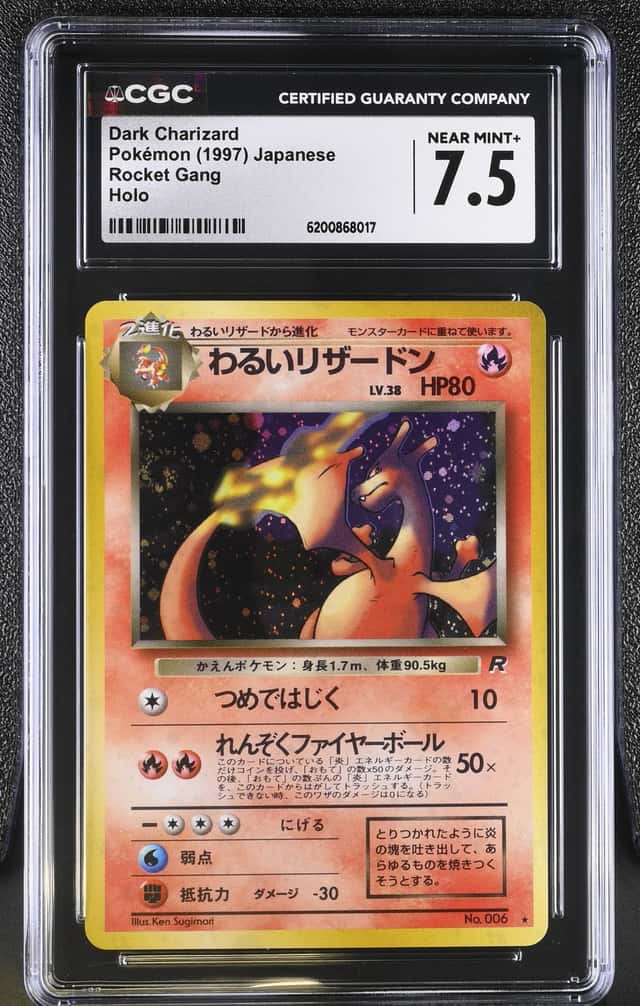1997 Pokemon Japanese Rocket Gang Holo Dark Charizard #6 CGC 7.5 NRMT+
