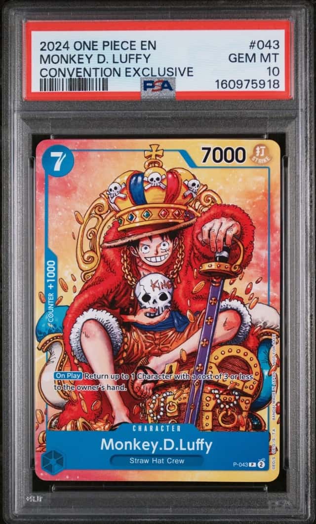 2024 ONE PIECE PROMOS CONVENTION EXCLUSIVE #043 MONKEY D. LUFFY PSA 10