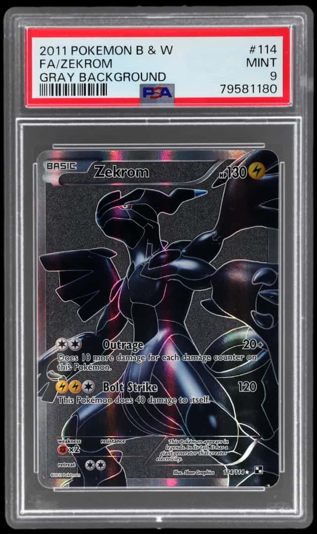 2011 Pokemon Black and White Gray Background Zekrom #114