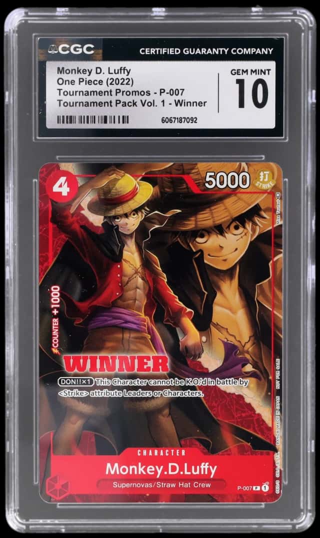 2022 One Piece Promo Winner Pack Volume1 Monkey D. Luffy #P-007