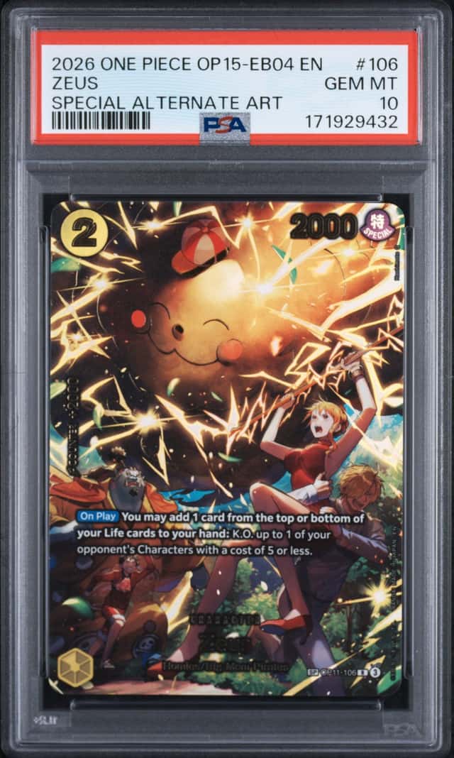 2026 One Piece Adventures On Kami's Island Special Alternate Art Zeus #OP11106