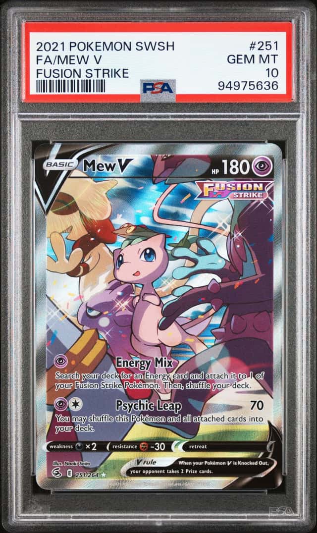 2021 Pokemon Sword and Shield Fusion Strike Mew V #251
