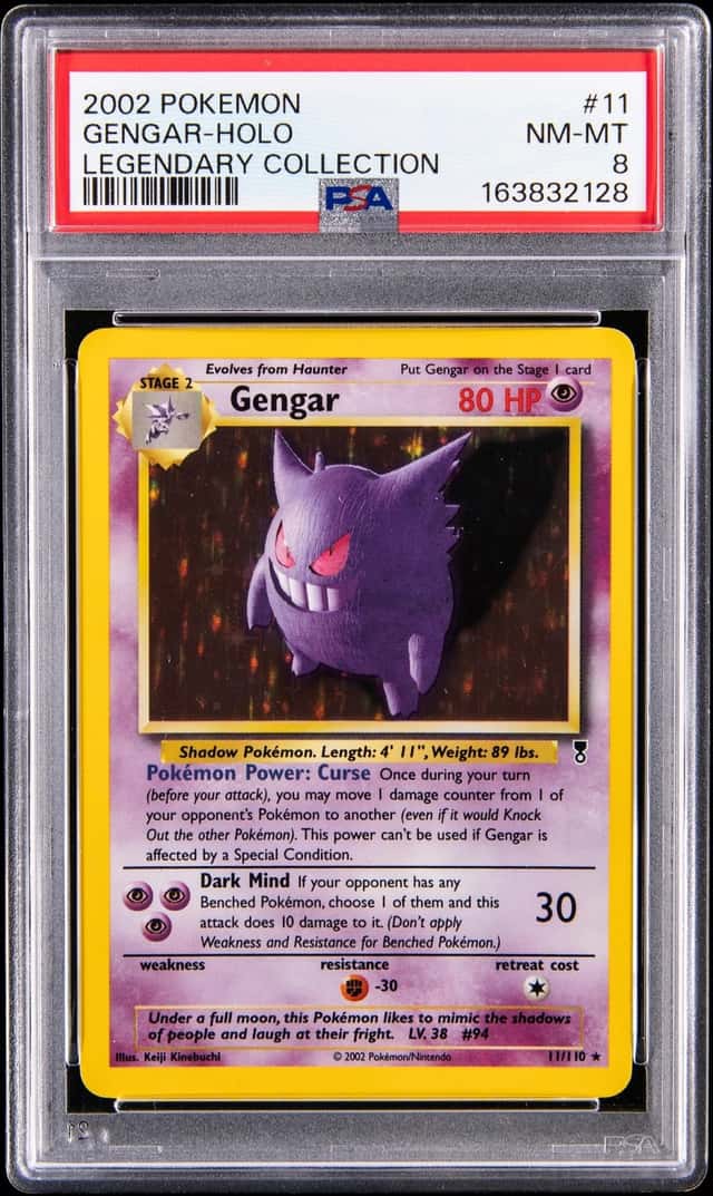 2002 Pokemon Legendary Collection Holo #11 Gengar - PSA NM-MT 8