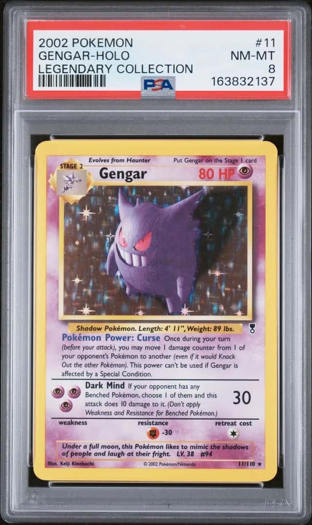 2002 Pokemon Legendary Collection Holo #11 Gengar - PSA NM-MT 8