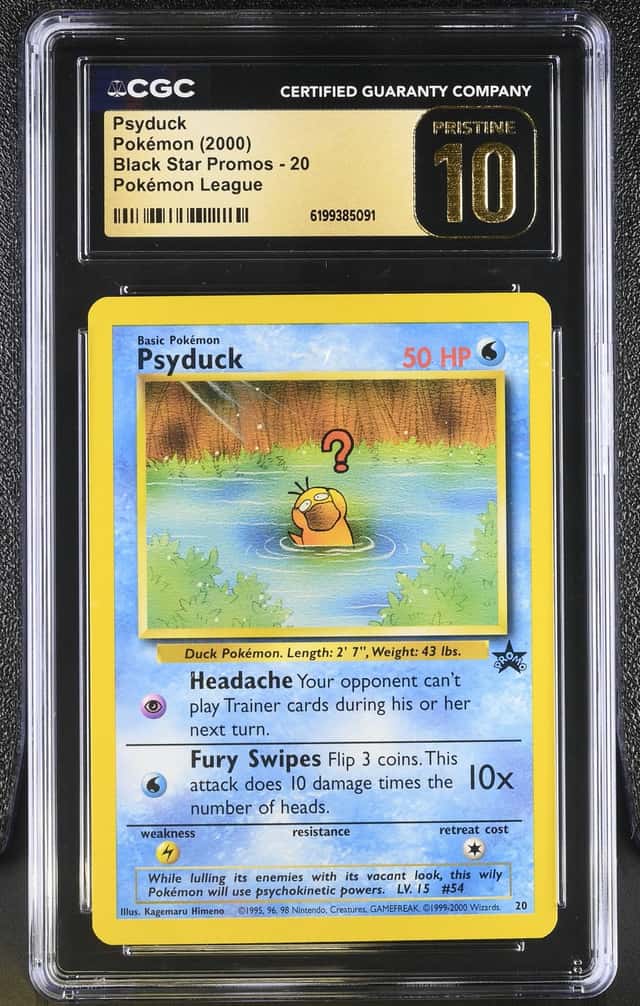 2000 Pokemon League Black Star Promo Psyduck #20 CGC 10 PRISTINE