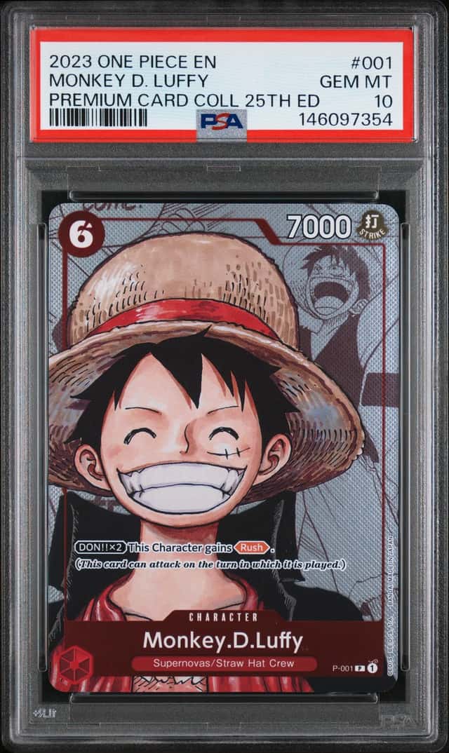 2023 One Piece Premium Card Collection 25th Ed Monkey D. Luffy PSA 10 #P-001