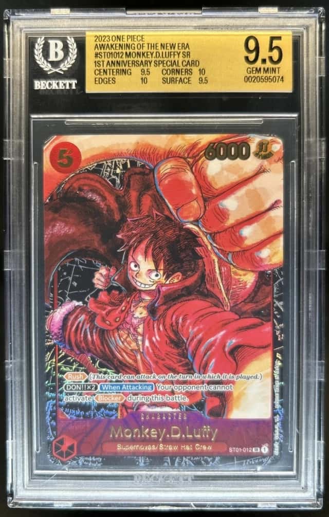 2023 One Piece Awakening New Era 1st Anniversary Monkey D Luffy ST01-012 BGS 9.5