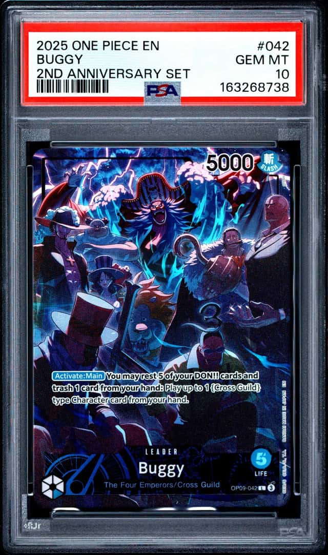 One Piece Buggy English 2nd Anniversary 042 PSA 10 Gem Mint