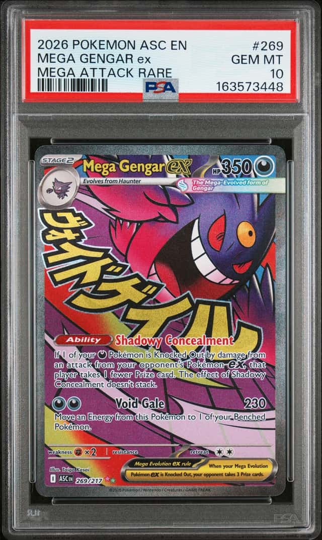 2026 Pokemon Ascended Heroes Mega Gengar ex Attack Rare #269/217 PSA 10 GEM MINT