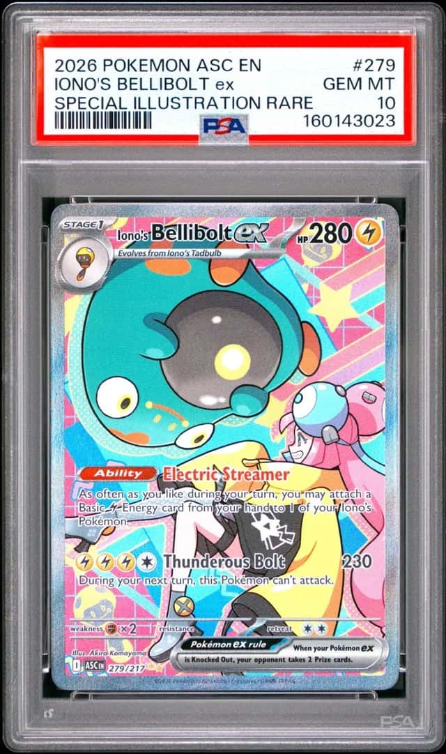 2026 POKEMON ASC SPECIAL ILLUSTRATION RARE #279 IONO'S BELLIBOLT EX PSA 10