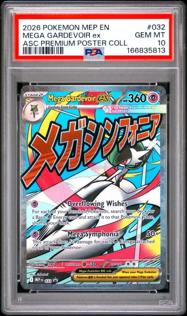2026 POKEMON ASCENDED HEROES PREMIUM POSTER COLLECTION MEGA GARDEVOIR EX PSA 10