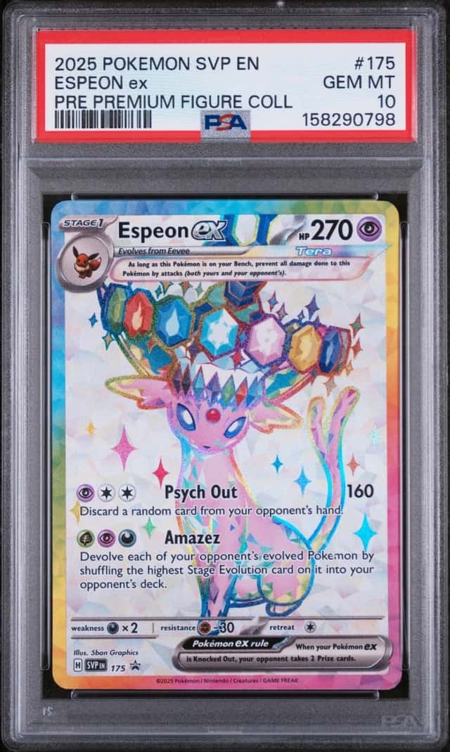 2025 POKEMON SVP EN-SV BLACK STAR PROMO #175 ESPEON EX PSA 10