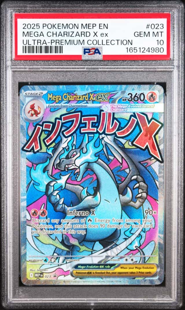 2025 POKEMON MEP EN-ME BLACK STAR PROMO #023 MEGA CHARIZARD X EX PSA 10