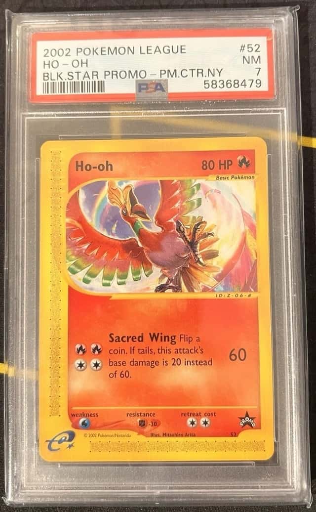 Ho-oh #52 PSA 7 Holo English 2002 Pokemon League Black Star Promo