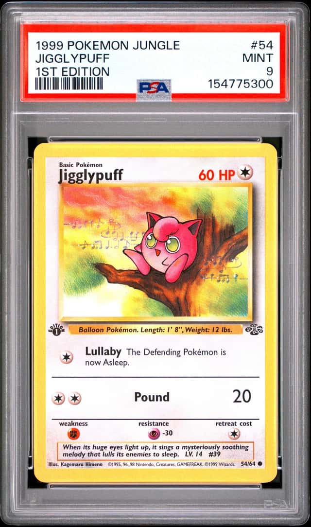 Pokémon Jigglypuff 1st Edition PSA 9 Jungle Set 54/64 Vintage 1999 WOTC