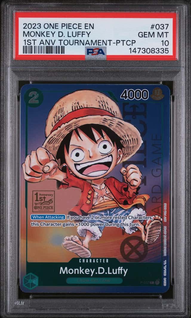 2023 One Piece 1st Anniversary Tournament Monkey D. Luffy PSA 10 GEM MINT #P-037