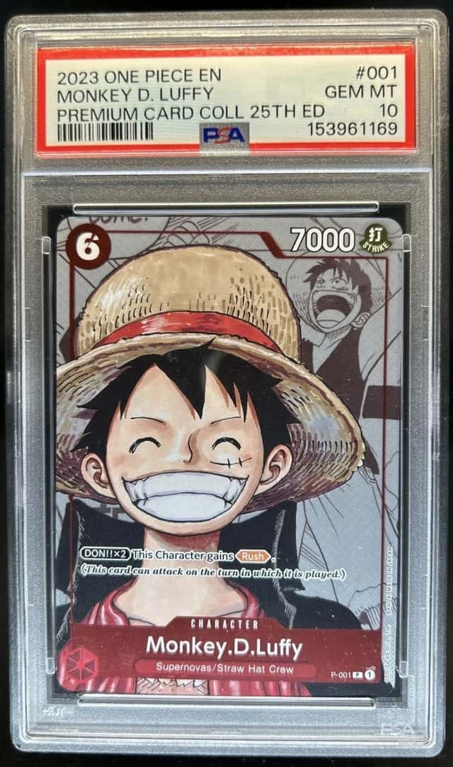 2023 One Piece Premium Card 25th Monkey D. Luffy Promos #P-001 PSA 10