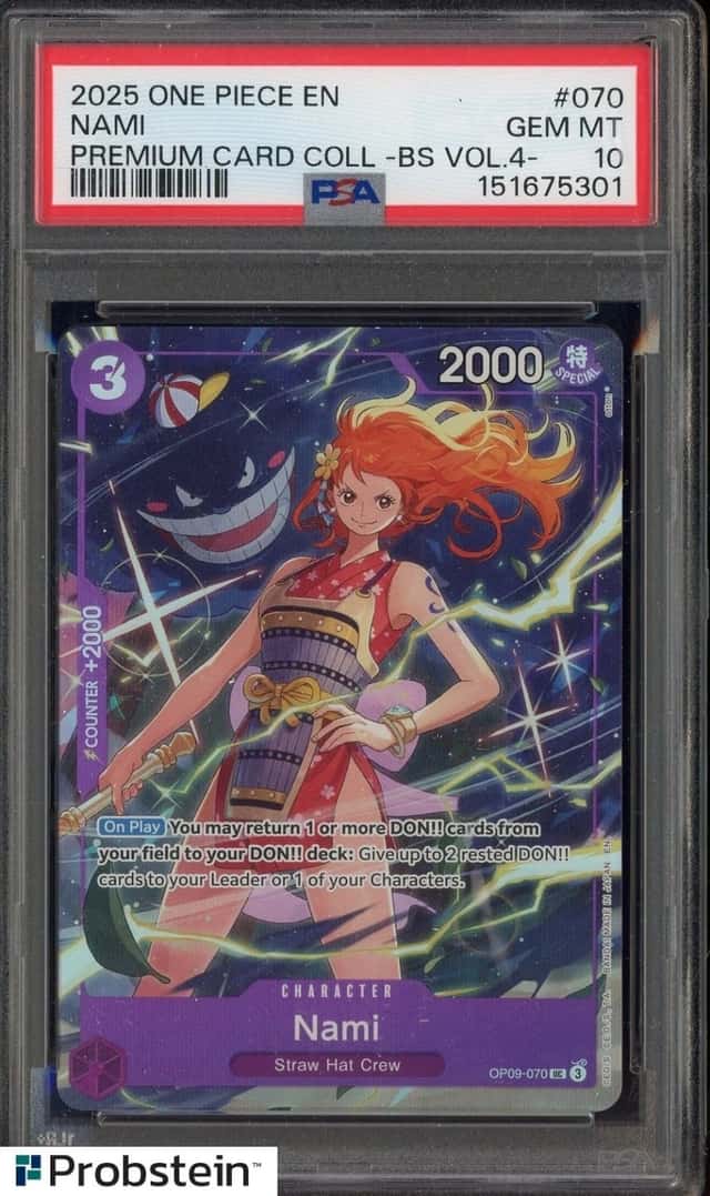 Auction #2 2025 One Piece EN Premium Collection Best Selection #070 Nami PSA 10