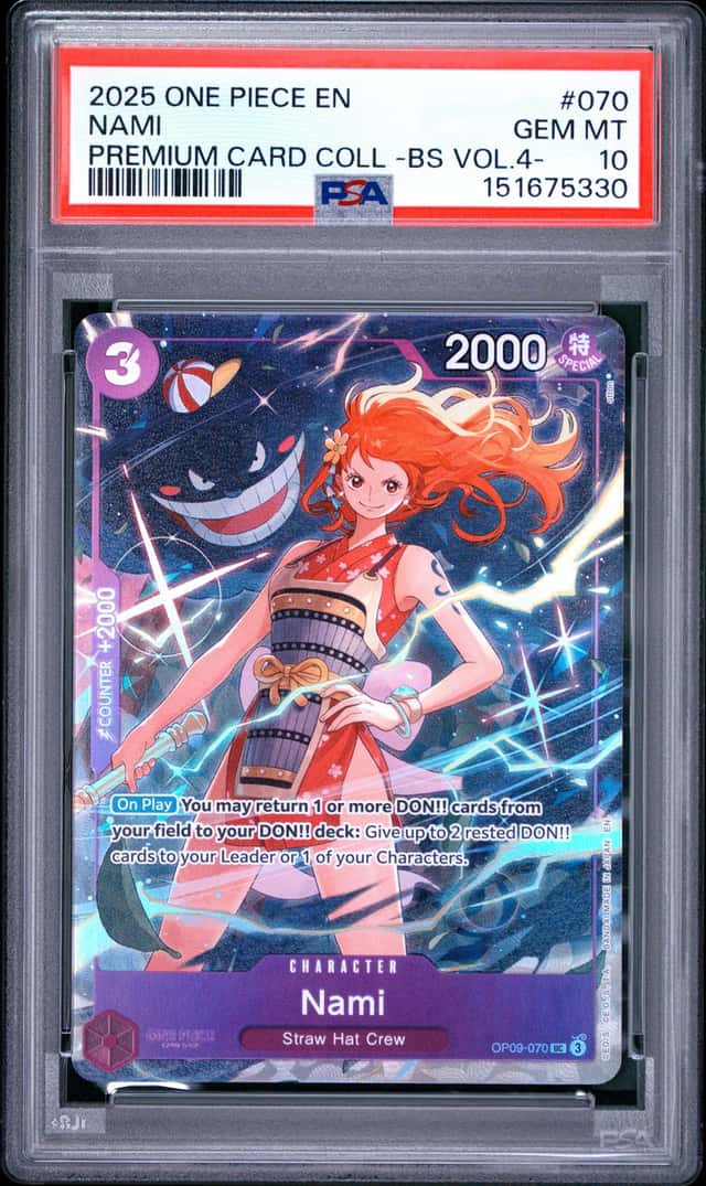 Auction #4 2025 One Piece EN Premium Collection Best Selection #070 Nami PSA 10