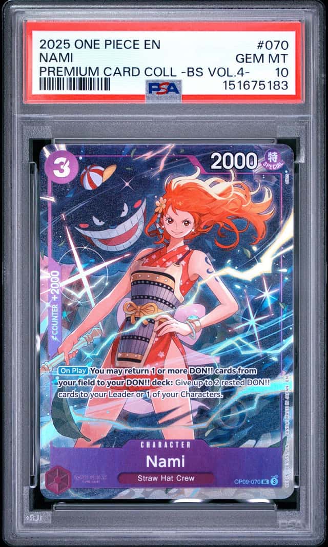 Auction #7 2025 One Piece EN Premium Collection Best Selection #070 Nami PSA 10