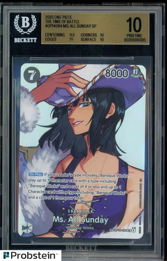 2026 One Piece The Time of Battle OP14084 Ms. All Sunday SP BGS 10 PRISTINE
