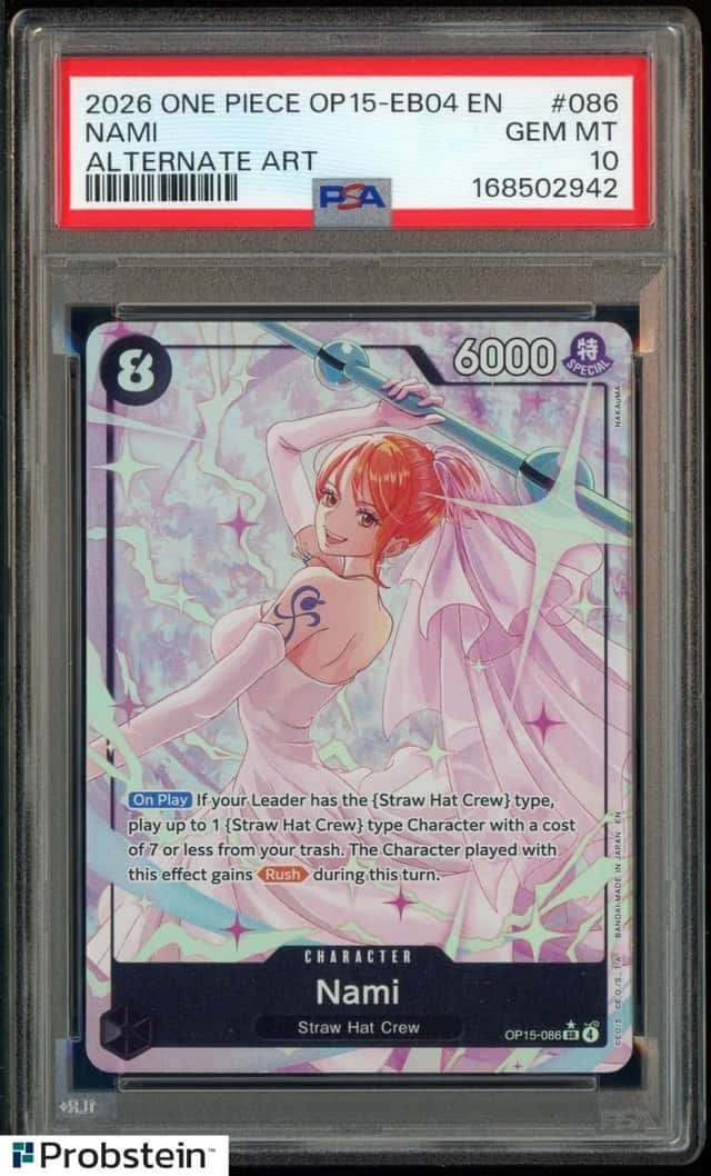 2026 One Piece OP15-EB04 EN Alternate Art #086 Nami PSA 10 GEM MINT