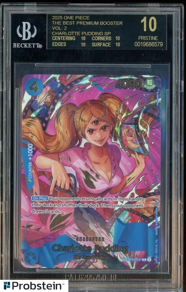 2025 One Piece Best Premium OP06047 Charlotte Pudding SP BGS 10 BLACK LABEL