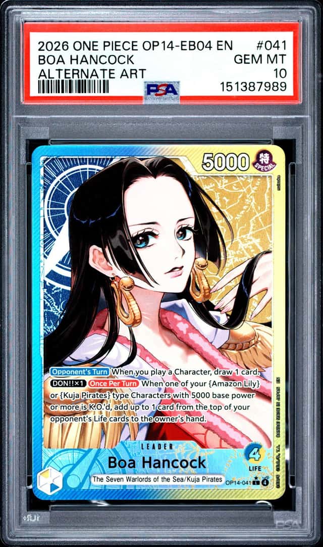 2026 One Piece OP14-EB04 EN Boa Hancock #041 Alt Art Leader PSA 10