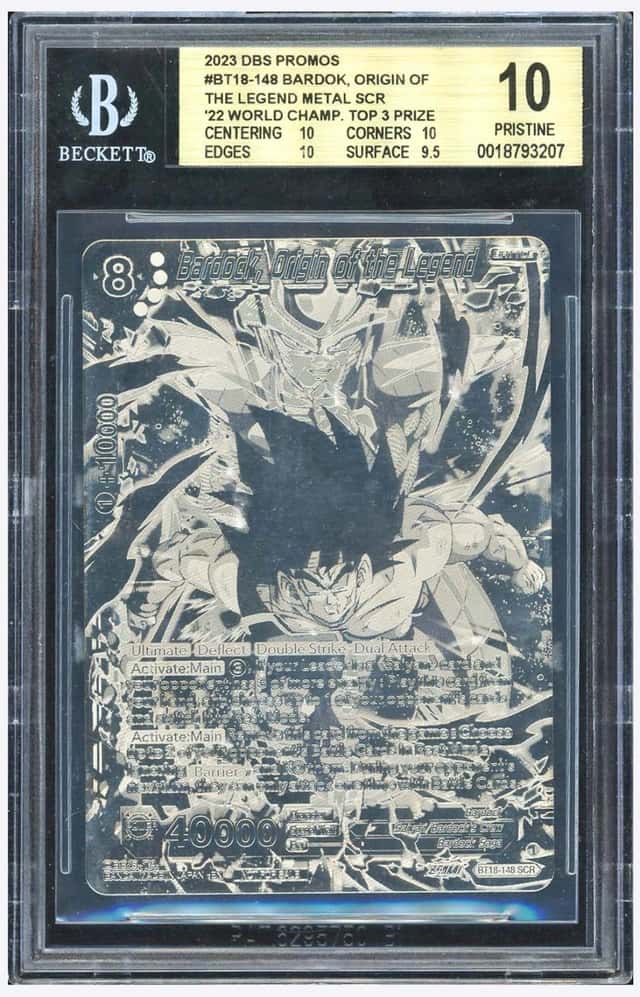 龙珠超 BGS金10 巴达克 金属SCR（Pop 1） BT18-148 2023 2022龙珠超世界锦标赛 第三名 盾卡 美版