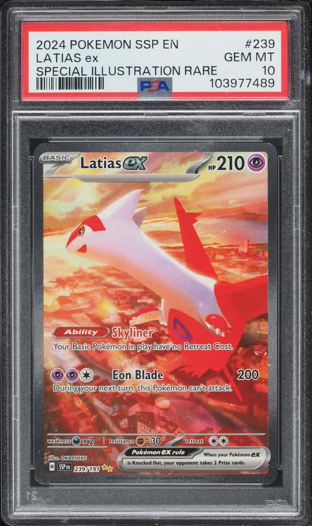 2024 Pokemon Scarlet & Violet Surging Sparks SIR Latias ex #239 PSA 10 GEM MINT
