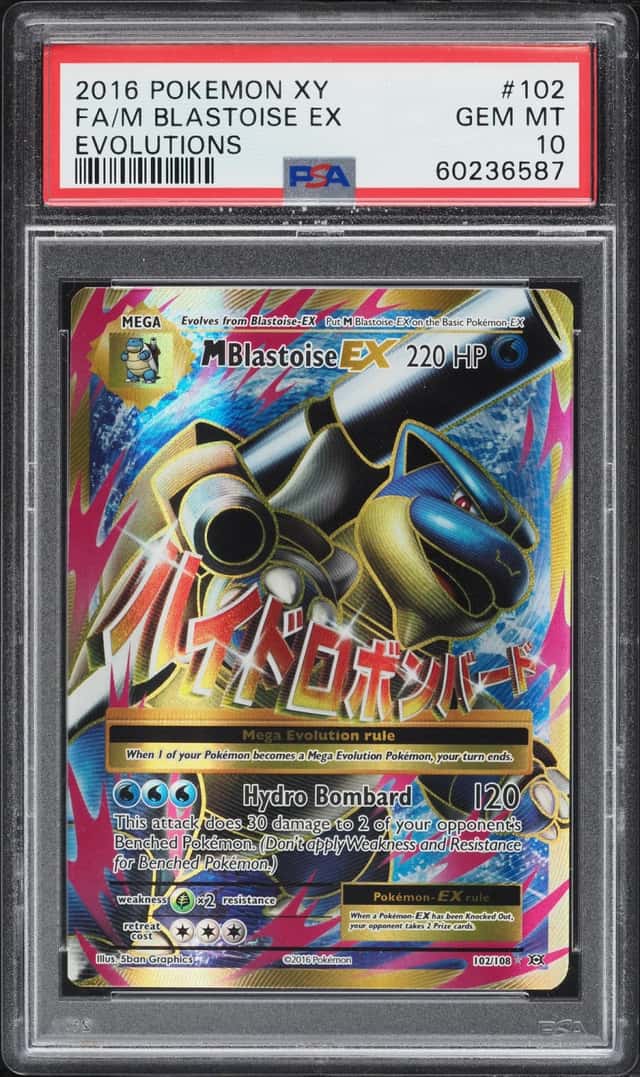 2016 Pokemon XY Evolutions Full Art M Blastoise ex #102 PSA 10 GEM MINT