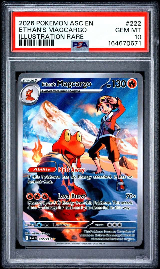 2026 Pokemon Mega Evolution Ascended Heroes Illustration Rare Ethan's Magcargo #222