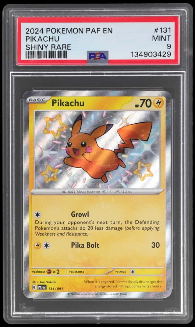 2024 Pokemon Scarlet and Violet Paldean Fates Shiny Rare Pikachu #131