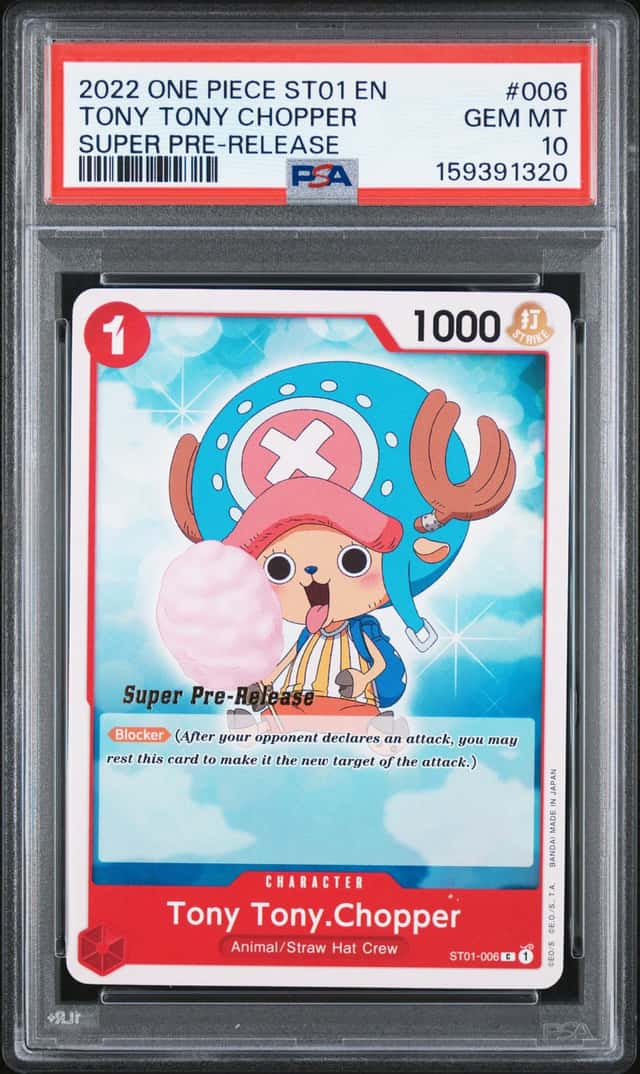 2022 One Piece Starter Deck Straw Hat Crew Super Pre-Release Tony Tony Chopper #ST01-006
