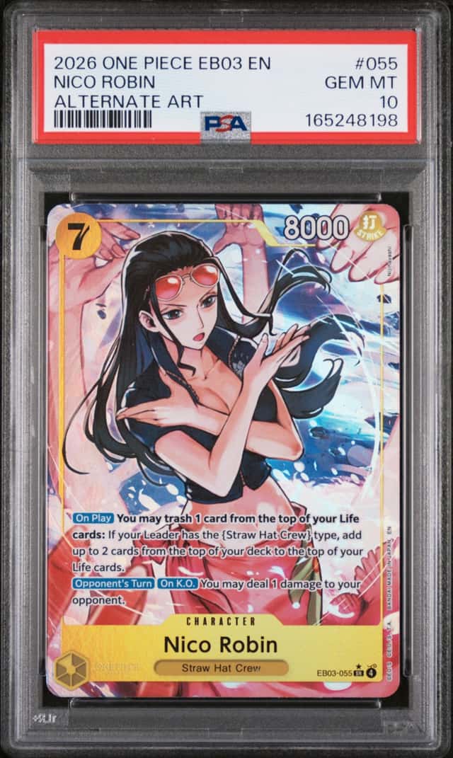 2026 ONE PIECE EB03-ONE PIECE HEROINES EDITION ALT ART NICO ROBIN PSA 10