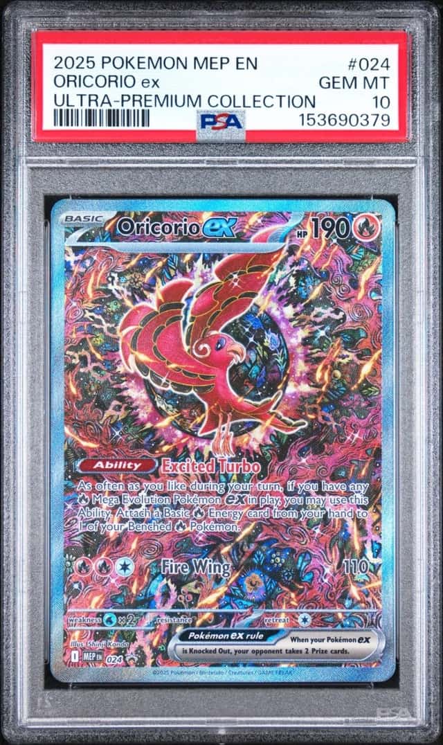 2025 POKEMON MEP EN-ME BLACK STAR PROMO #024 ORICORIO EX PSA 10