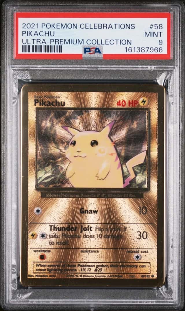 2021 POKEMON CELEBRATIONS ULTRA-PREMIUM COLLECTION #58 PIKACHU PSA 9