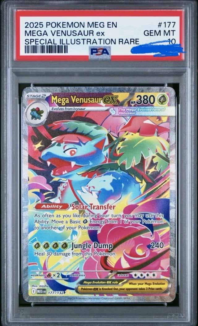 2025 POKEMON MEGA EVOLUTION SPECIAL ILLUSTRATION RARE MEGA VENUSAUR EX PSA 10