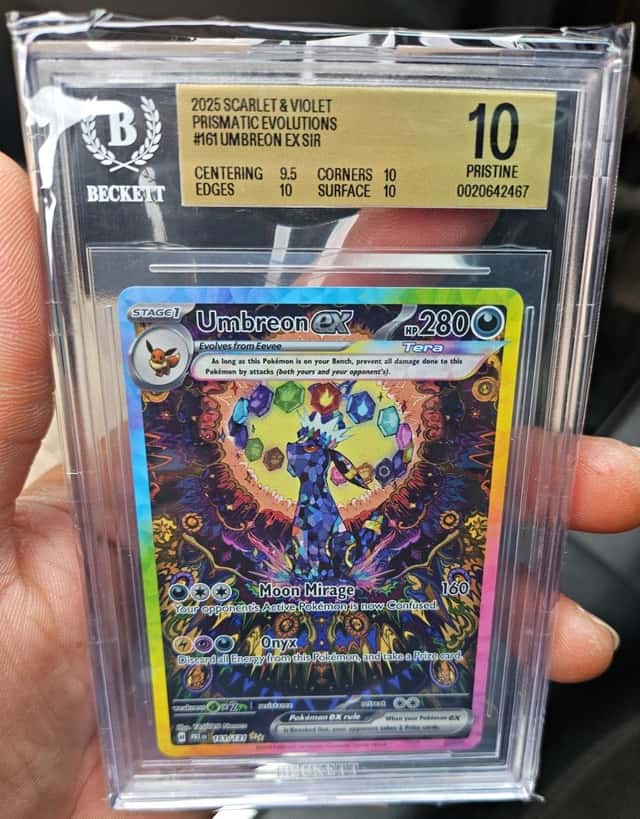 Pokemon Umbreon ex 161/131 SIR Holo Full Art Prismatic Evolutions BGS 10