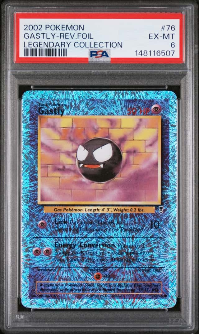 148116507 Gastly 2002 Pokemon Legendary #76 Reverse Holo PSA 6