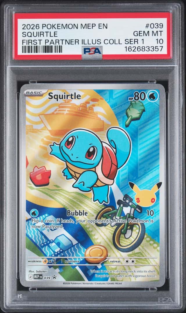Squirtle PSA 10 2025 Pokemon MEP Black Star 1st Partner Illustration Series 1 57