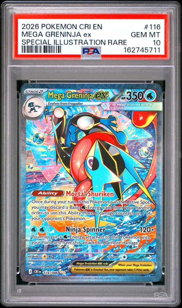 2026 Pokemon Chaos Rising Greninja ex Special Illustration Rare #116/086 PSA 10