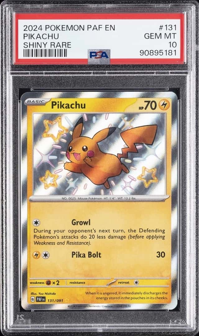 2024 POKEMON PAF EN-PALDEAN FATES SHINY RARE #131 PIKACHU PSA 10