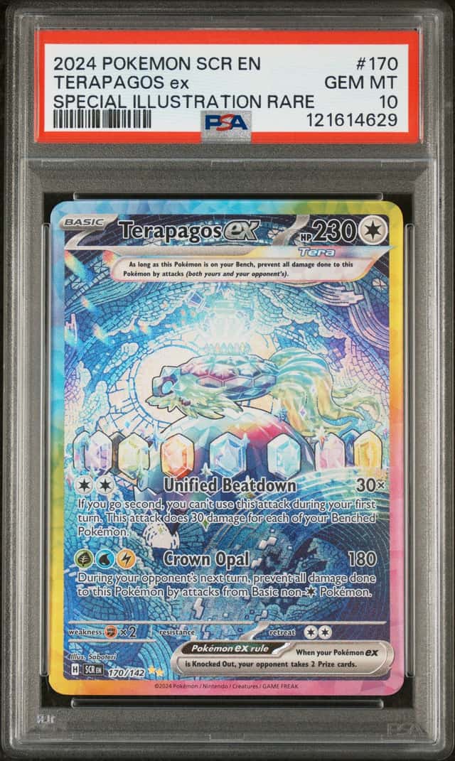 Pokemon TCG Terapagos ex 170/142 Stellar Crown SIR Holo PSA 10 (2024)