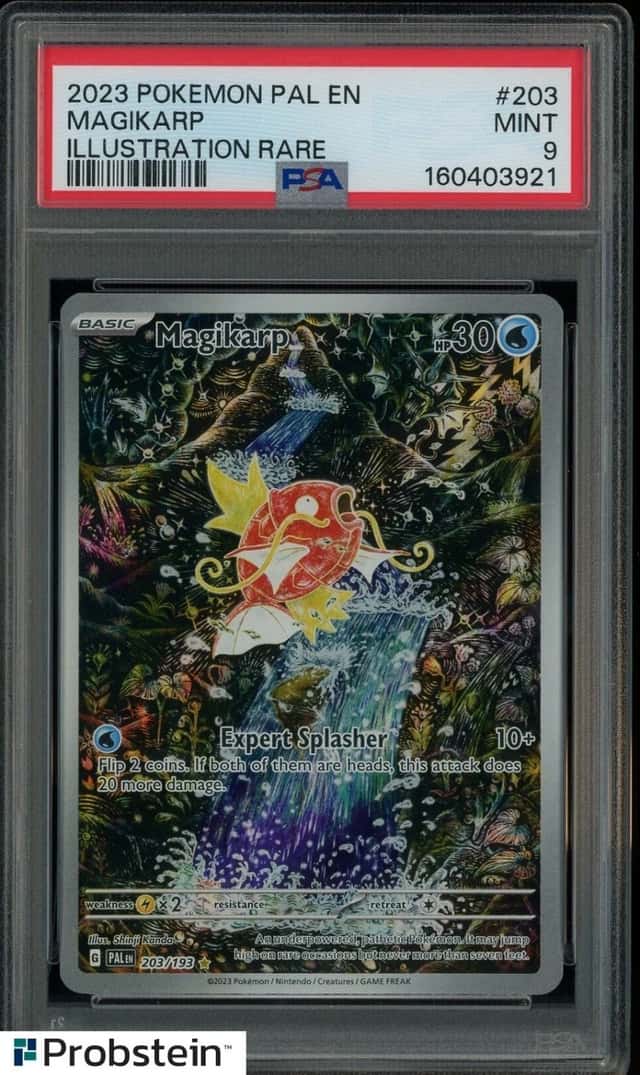 2023 Pokemon PAL Paldea Evolved #203 Magikarp Illustration Rare PSA 9 MINT