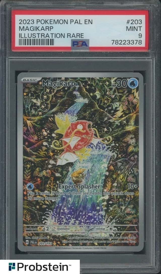 2023 Pokemon PAL EN #203 Magikarp Illustration Rare PSA 9 MINT