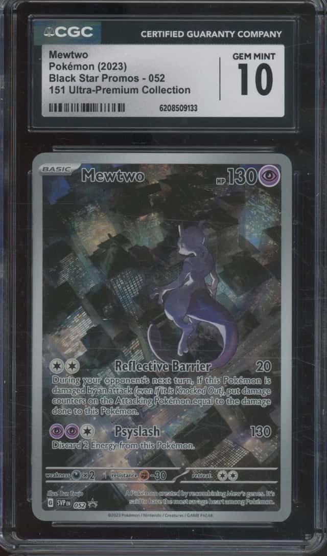 2023 Pokemon Black Star Promo 151 Ultra Premium #052 Mewtwo Gem Mint CGC 10
