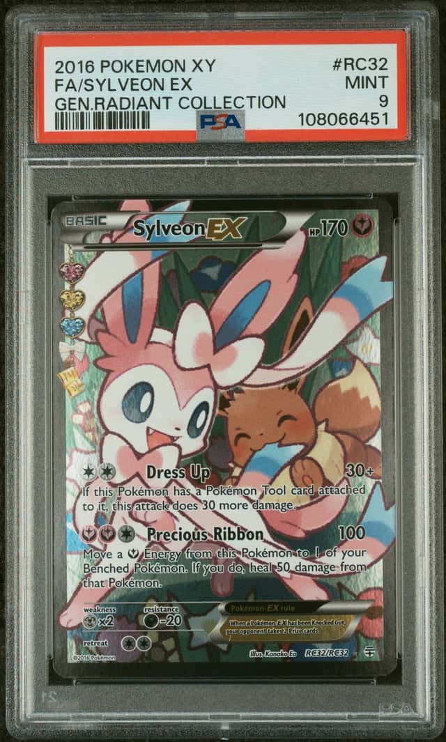 2016 Pokemon XY Gen Radiant Collection #RC32 FA/Sylveon EX PSA 9 MINT