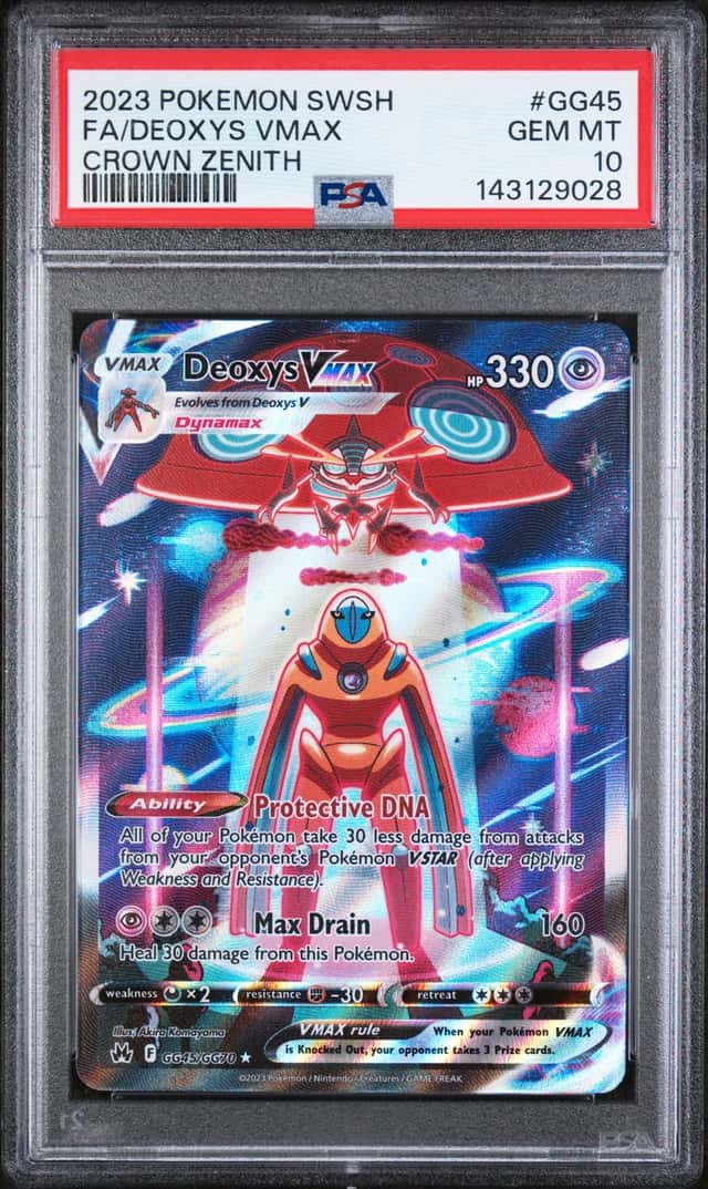2023 Pokemon SWSH Crown Zenith #GG45 FA Deoxys VMax PSA 10 GEM MINT